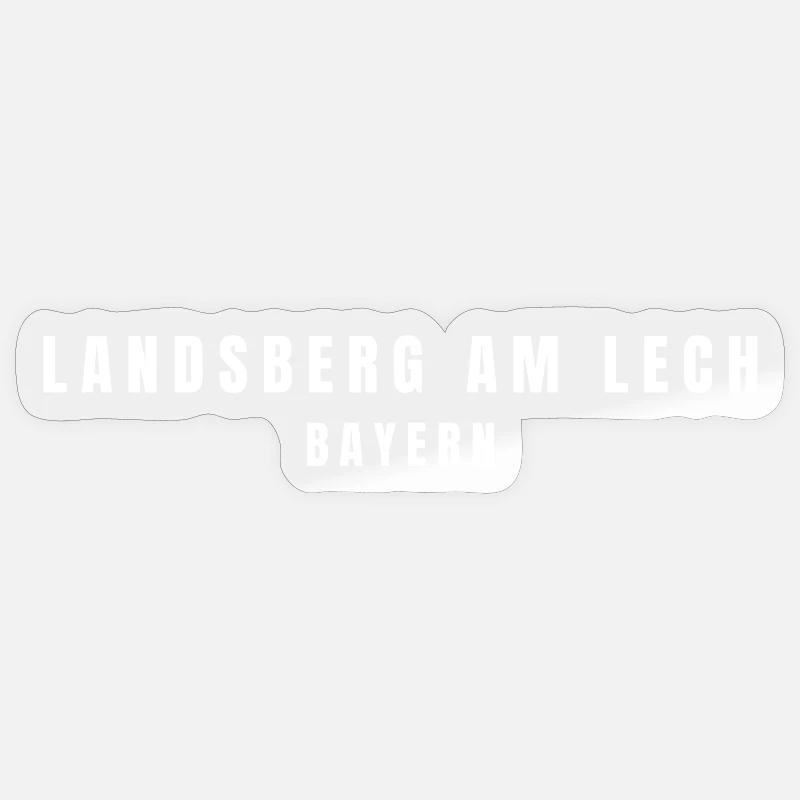 Landsberg am Lech, Bavière - Sticker taille S (10 x 10 cm) - brillant transparent