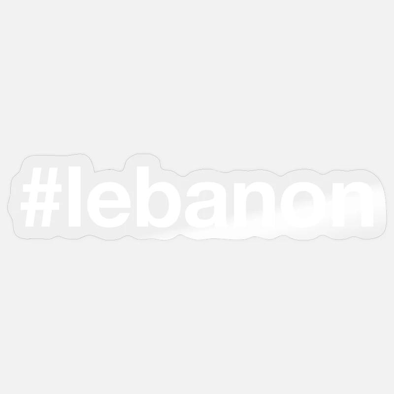 LIBAN Hashtag Sticker taille S (10 x 10 cm)