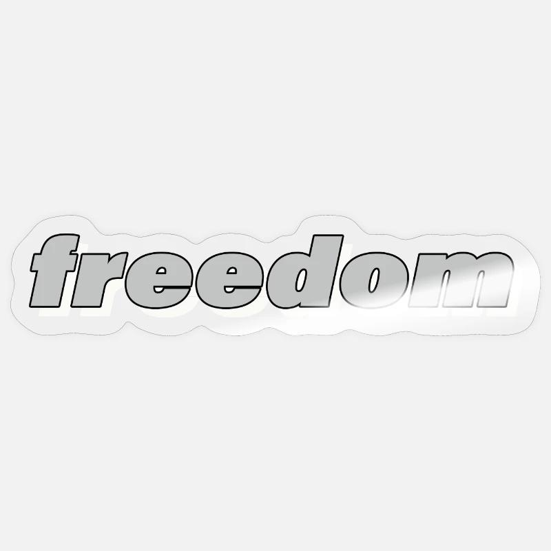 LIBERTÉ - Sticker taille S (10 x 10 cm) - brillant transparent