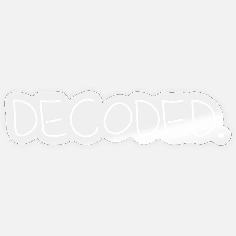 Decoded Sticker Größe S (10 x 10 cm)