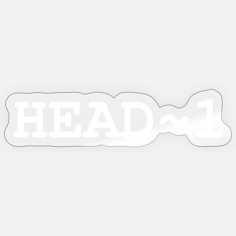 HEAD~1 - HEAD Previous - Sticker size S (10 x 10 cm) - transparent glossy