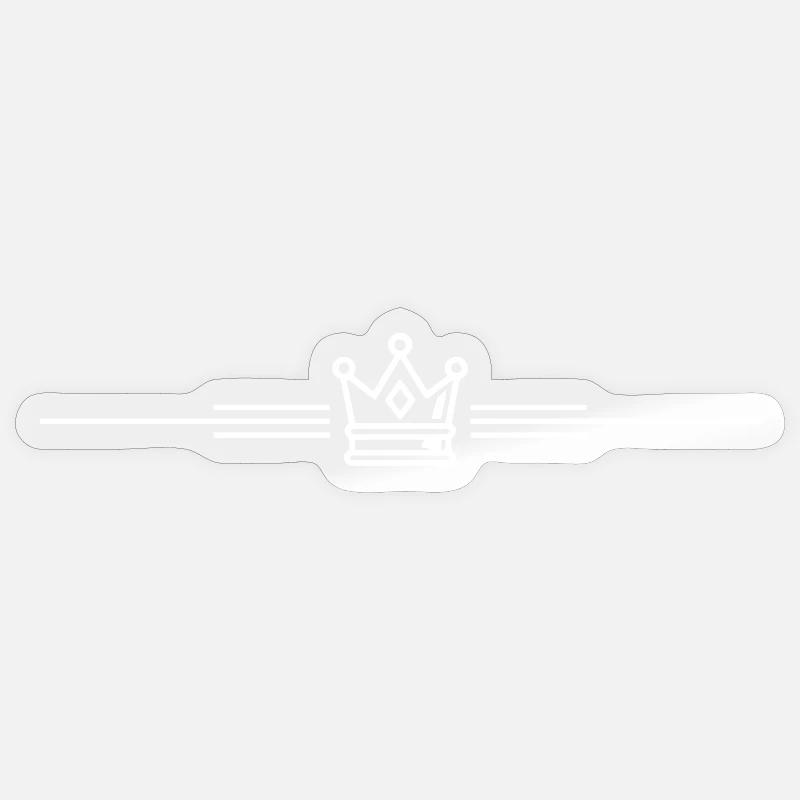 Krone Linie Element - Sticker Größe S (10 x 10 cm) - Transparent glänzend