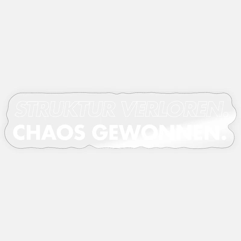 Structure perdue, chaos gagné - Sticker taille S (10 x 10 cm) - brillant transparent
