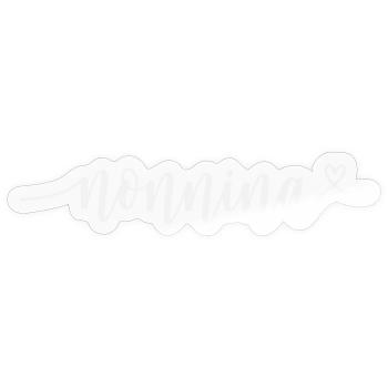 Nonnina with a heart for Italian nonna or grandma - Sticker size S (10 x 10 cm) - transparent glossy - Front