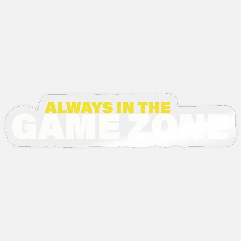 GAME ZONE - Sticker Größe S (10 x 10 cm) - Transparent glänzend