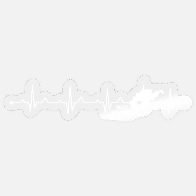 West Virginia State Outline Mountain Pride - Sticker size S (10 x 10 cm) - transparent glossy