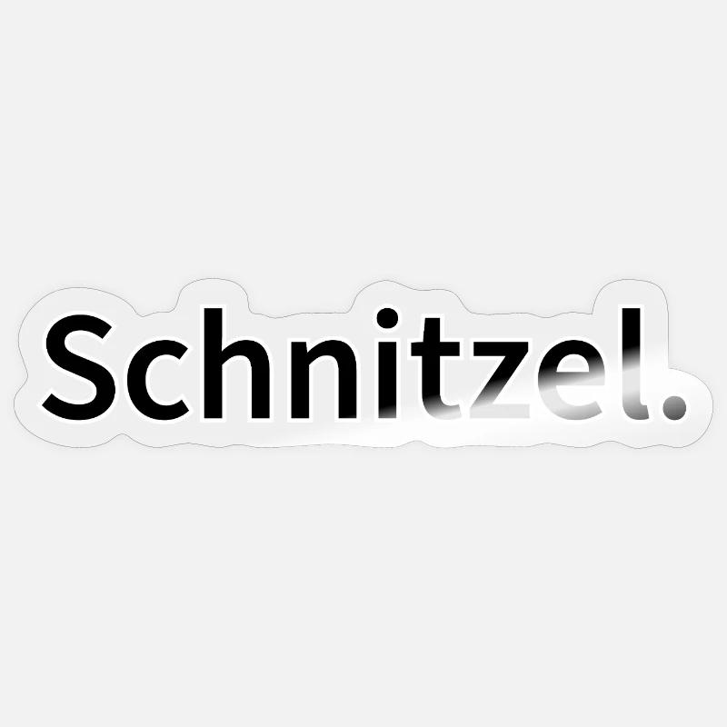 Schnitzel - Sticker size S (10 x 10 cm) - transparent glossy