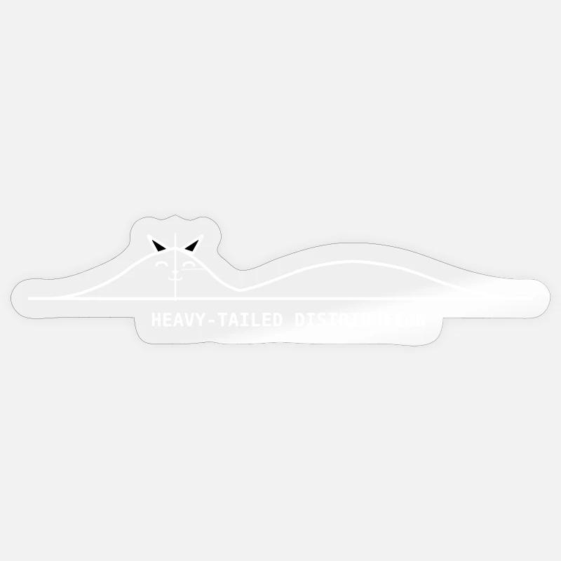 heavy_tailed_distribution_dark - Sticker Größe S (10 x 10 cm) - Transparent glänzend