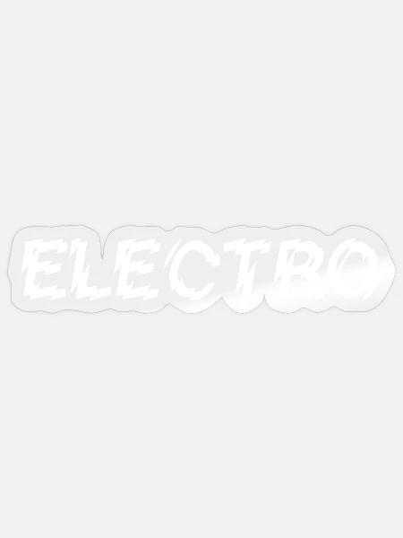 Logo-Design der Elektro-Musiktypografie - Sticker Größe S (10 x 10 cm) - Transparent glänzend