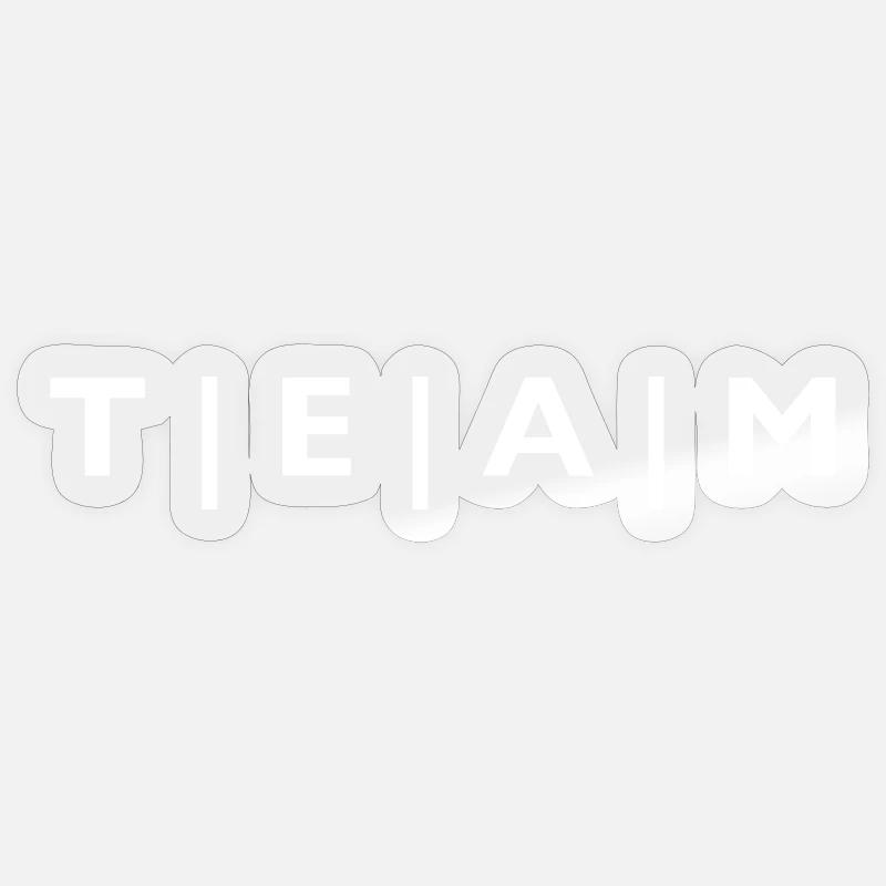 ÉQUIPE à rayures Sticker taille S (10 x 10 cm)