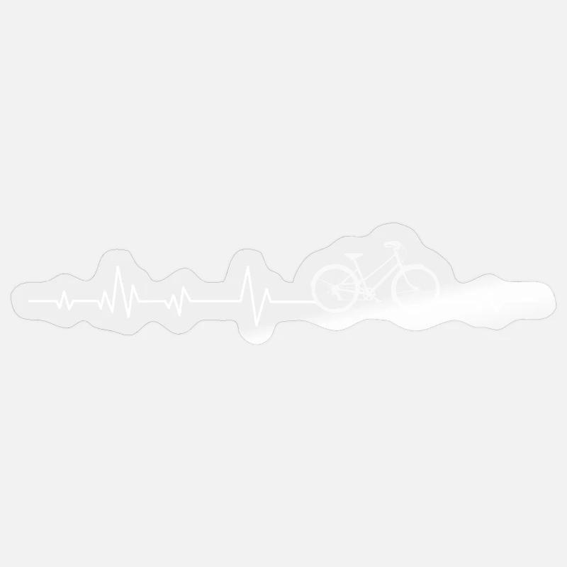 Bicyclette - Sticker taille S (10 x 10 cm) - brillant transparent