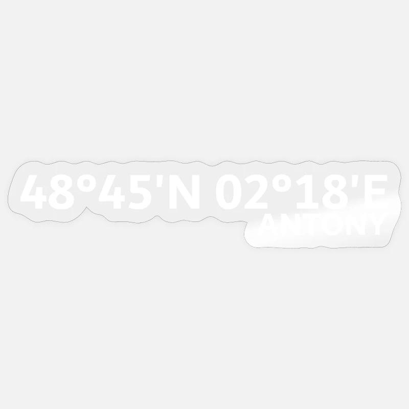Antony coordinates Sticker size S (10 x 10 cm)