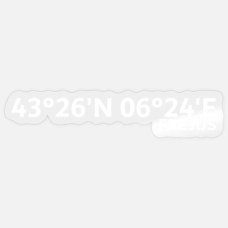Fréjus Coordinates Sticker size S (10 x 10 cm)