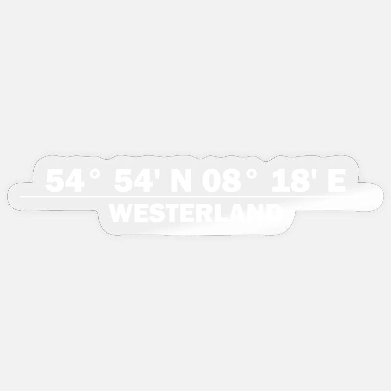 Westerland coordinates Sticker size S (10 x 10 cm)