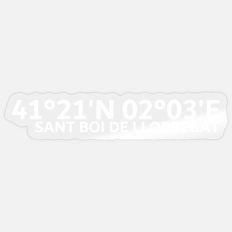 Sant Boi de Llobregat Coordinates Sticker size S (10 x 10 cm)
