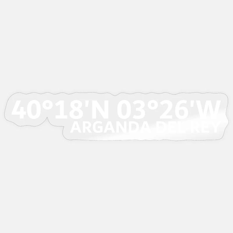 Arganda del Rey Coordinates Sticker size S (10 x 10 cm)