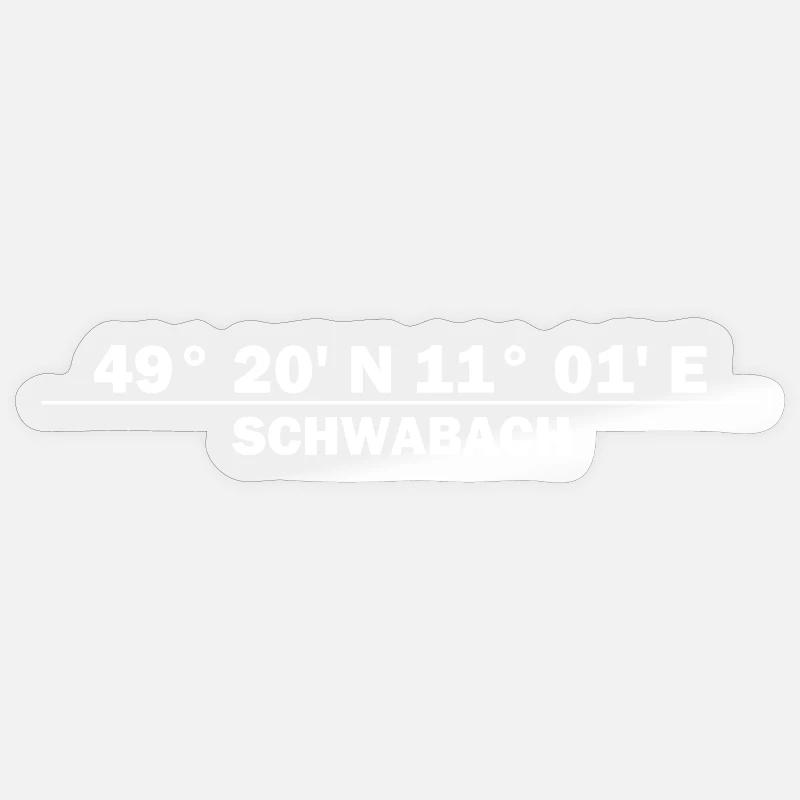 Schwabach coordinates Sticker size S (10 x 10 cm)