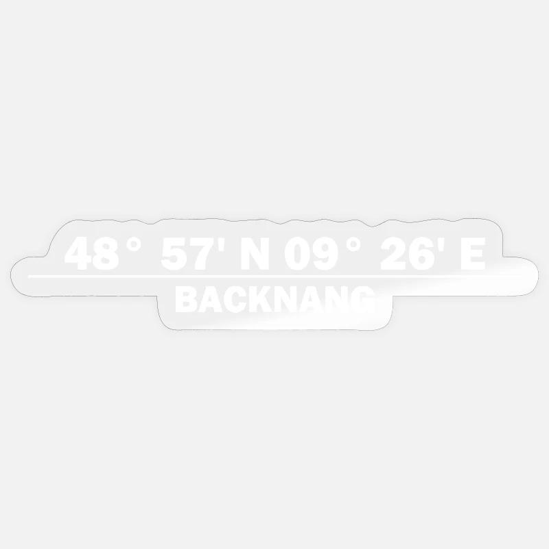 Coordonnées backnang - Sticker taille S (10 x 10 cm) - brillant transparent