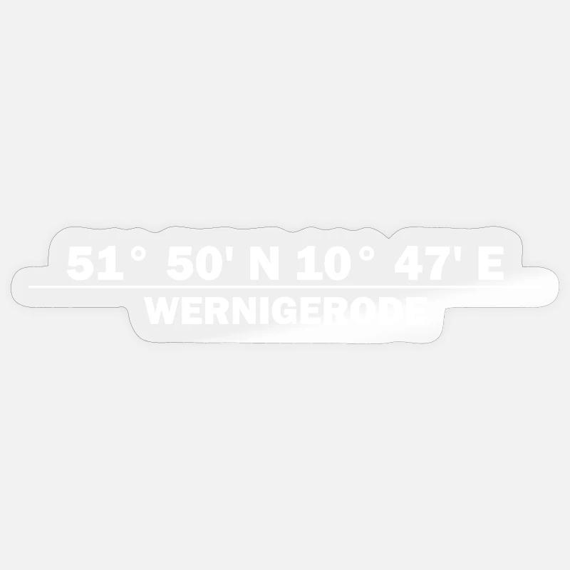 Coordonnées de Wernigerode Sticker taille S (10 x 10 cm)