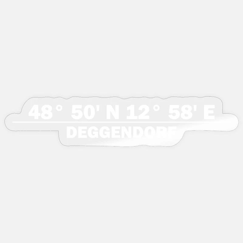 Deggendorf coordinates Sticker size S (10 x 10 cm)