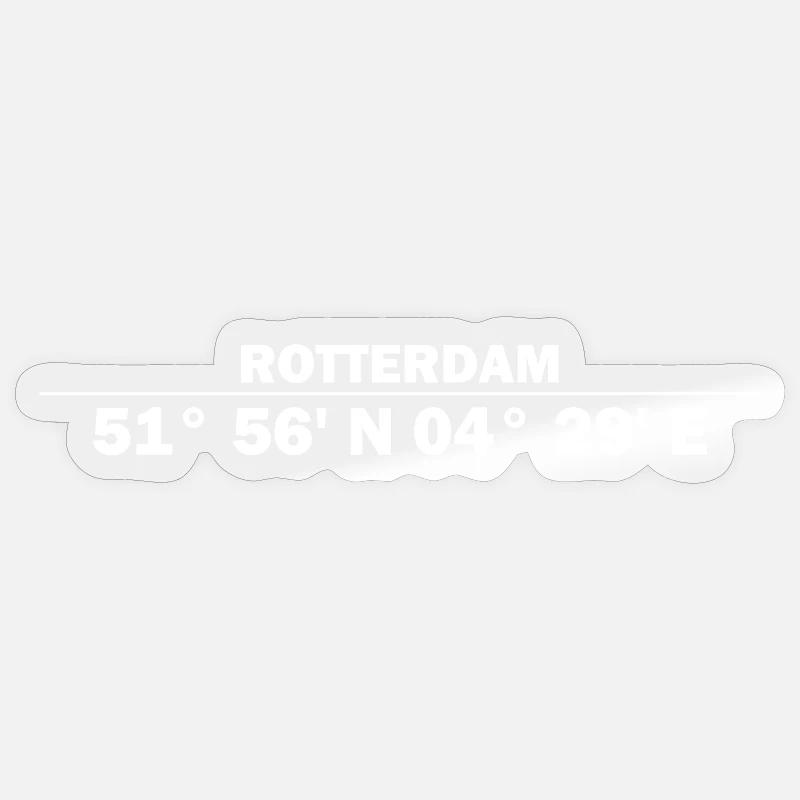 Rotterdam coordinates Sticker size S (10 x 10 cm)