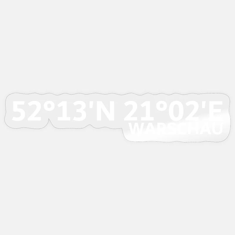 Warsaw Coordinates Sticker size S (10 x 10 cm)