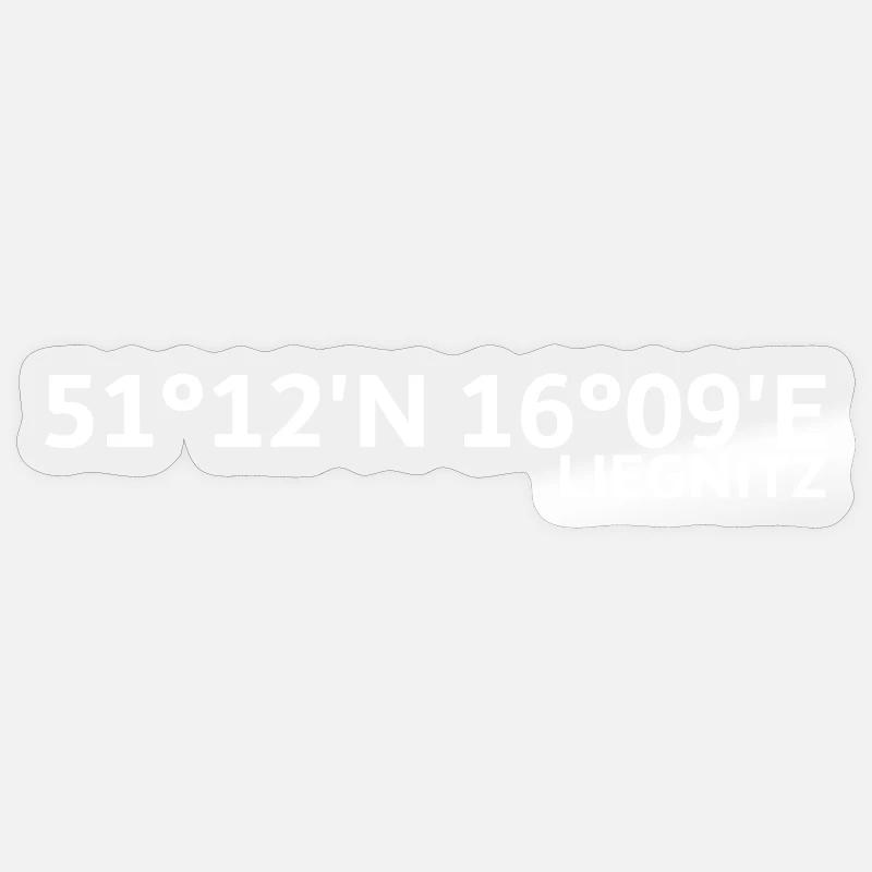 Coordonnées de Liegnitz - Sticker taille S (10 x 10 cm) - brillant transparent