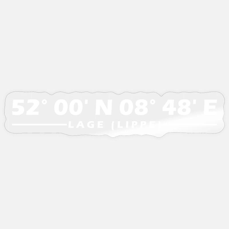 Coordonnées de l’emplacement (Lippe) Sticker taille S (10 x 10 cm)