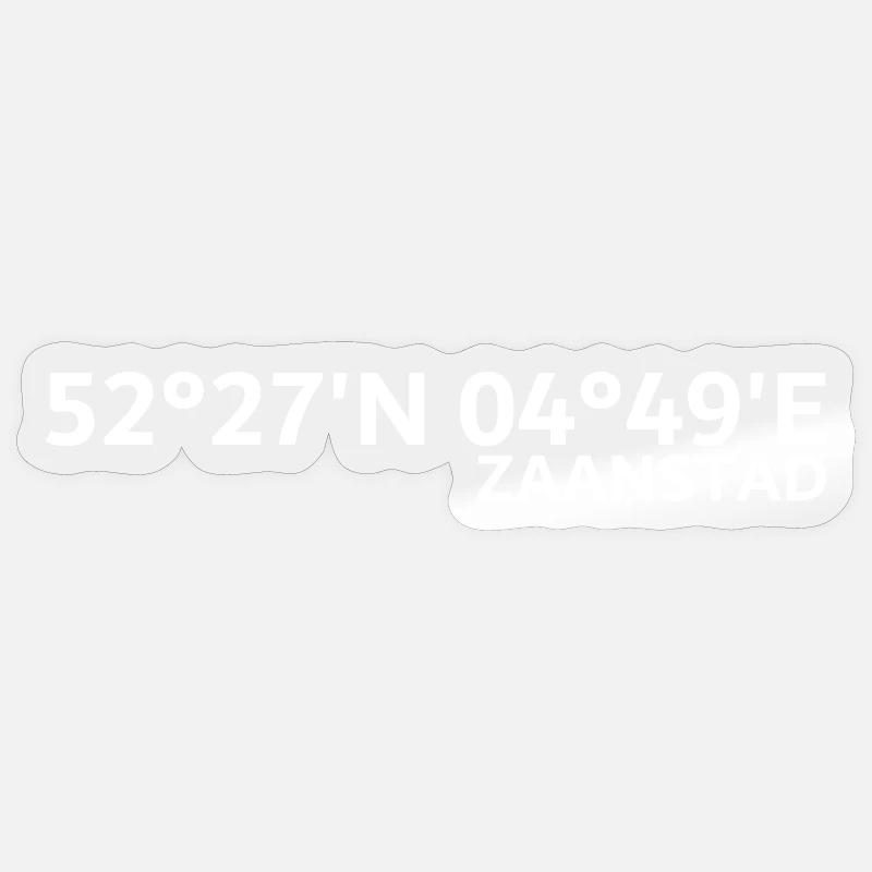 Zaanstad Coordinates Sticker size S (10 x 10 cm)