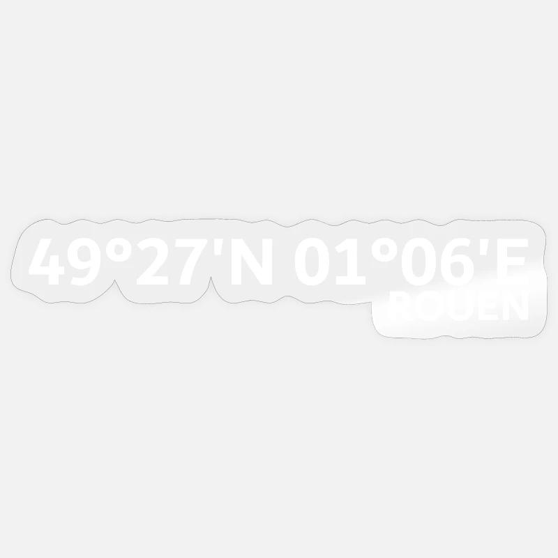 Coordonnées de Rouen Sticker taille S (10 x 10 cm)