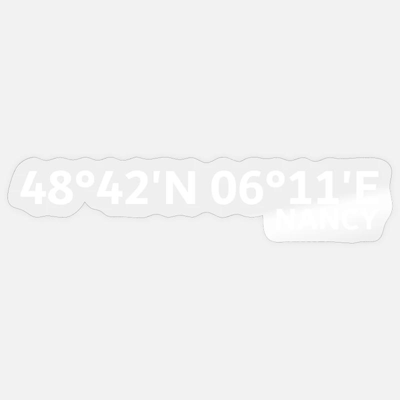 Coordonnées Nancy Sticker taille S (10 x 10 cm)
