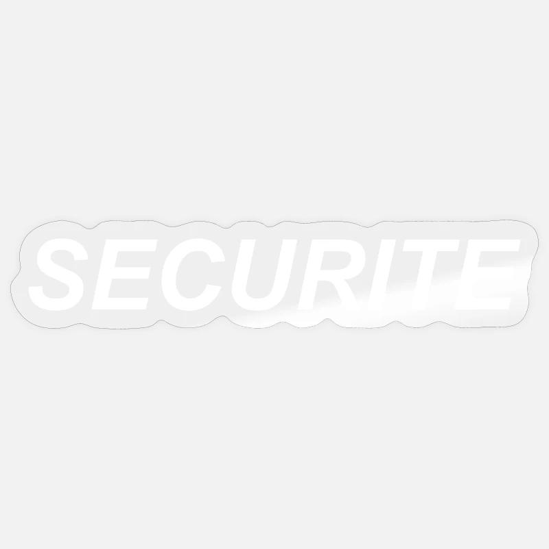SECURITE Blanc Sticker taille S (10 x 10 cm)
