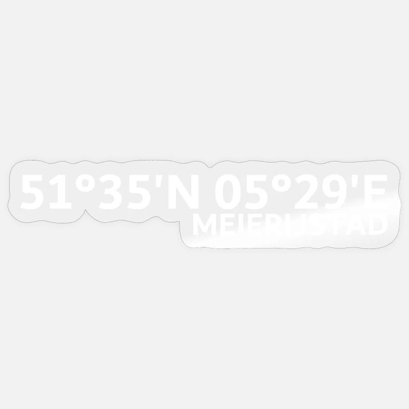 Coordonnées de Meierijstad - Sticker taille S (10 x 10 cm) - brillant transparent