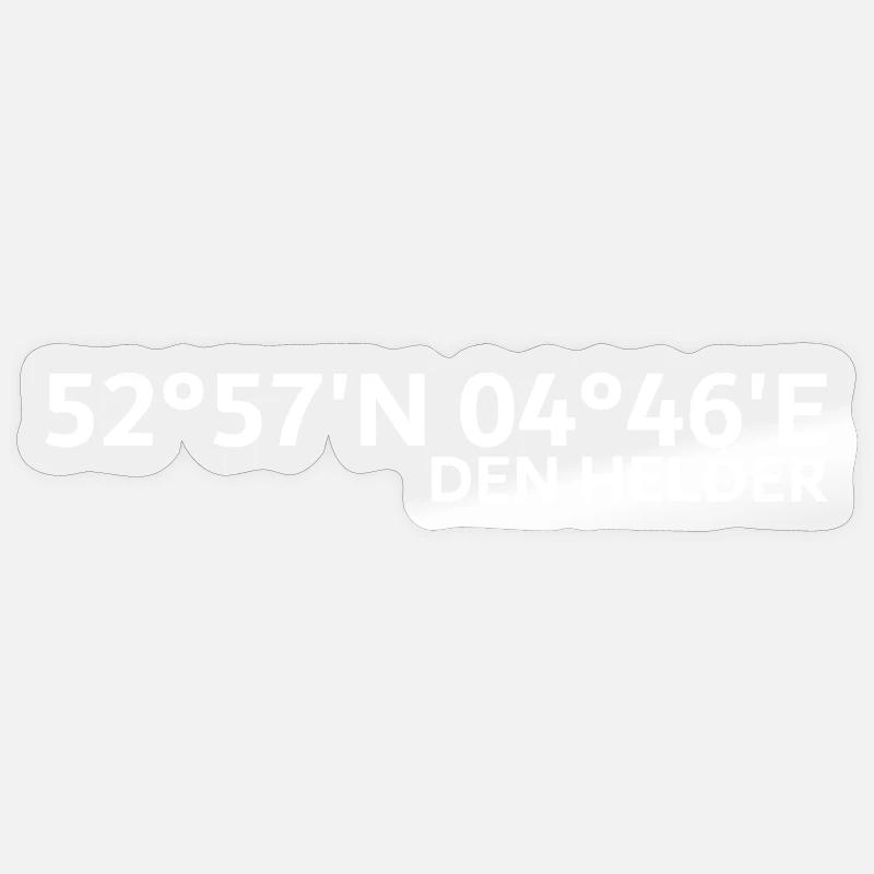 Den Helder coordinates Sticker size S (10 x 10 cm)