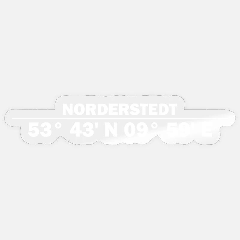 Norderstedt coordinates Sticker size S (10 x 10 cm)