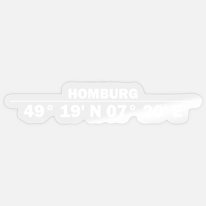Homburg coordinates Sticker size S (10 x 10 cm)