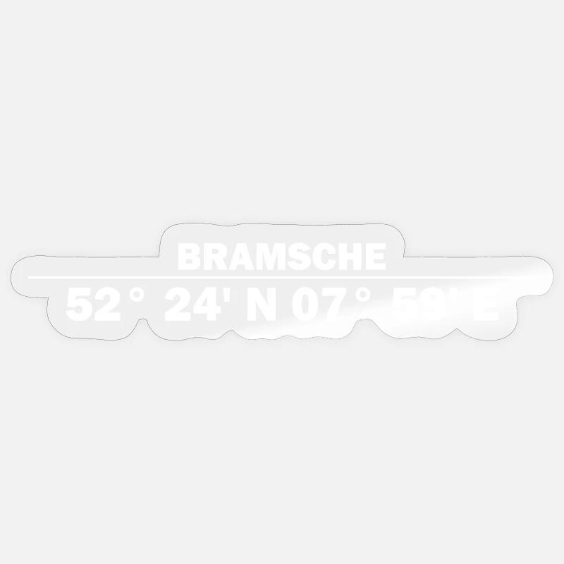 Coordonnées de Bram Sticker taille S (10 x 10 cm)