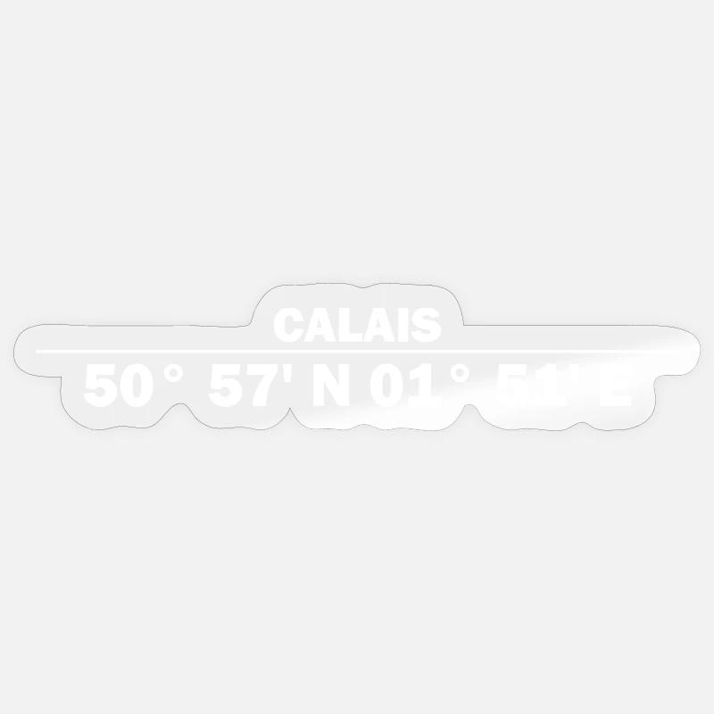 Coordonnées de Calais Sticker taille S (10 x 10 cm)