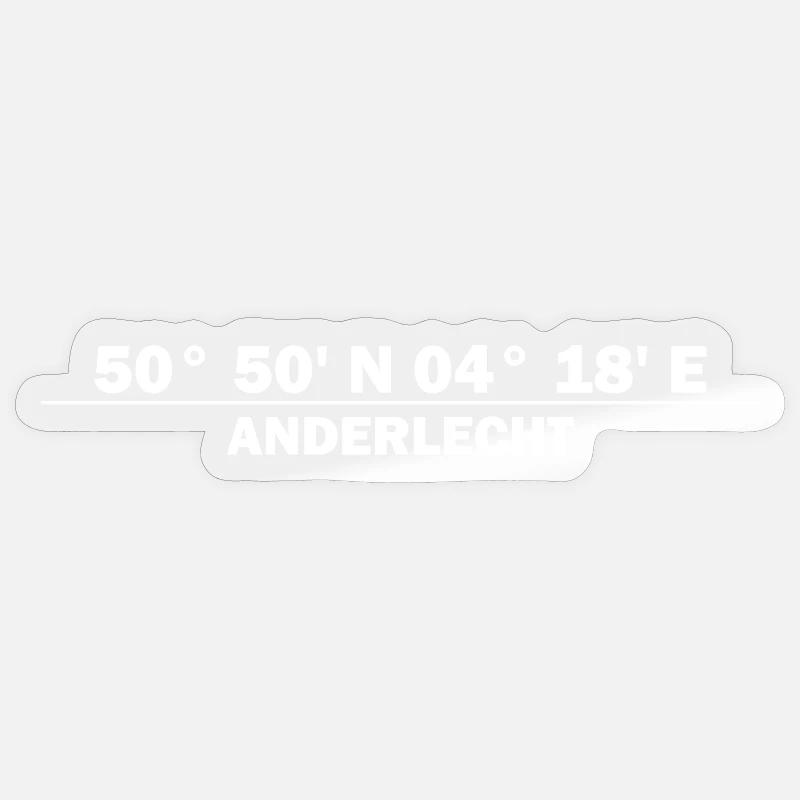 Anderlecht coordinates Sticker size S (10 x 10 cm)