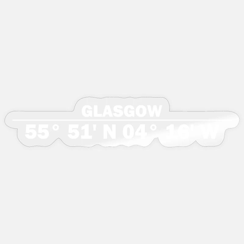 Glasgow coordinates Sticker size S (10 x 10 cm)