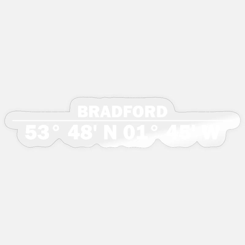 Bradford coordinates Sticker size S (10 x 10 cm)