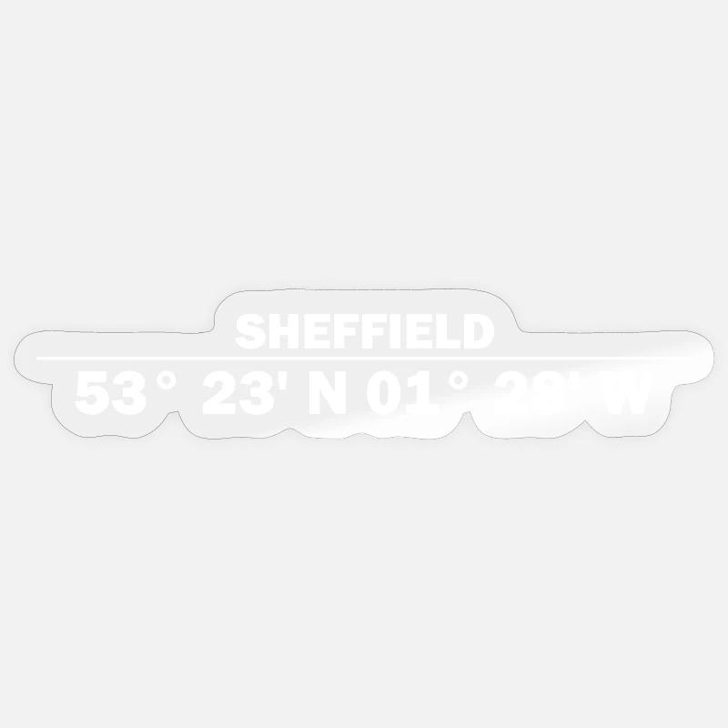 Sheffield coordinates Sticker size S (10 x 10 cm)