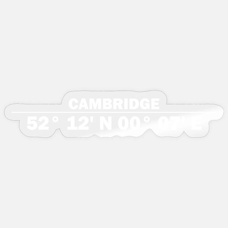 Cambridge coordinates Sticker size S (10 x 10 cm)