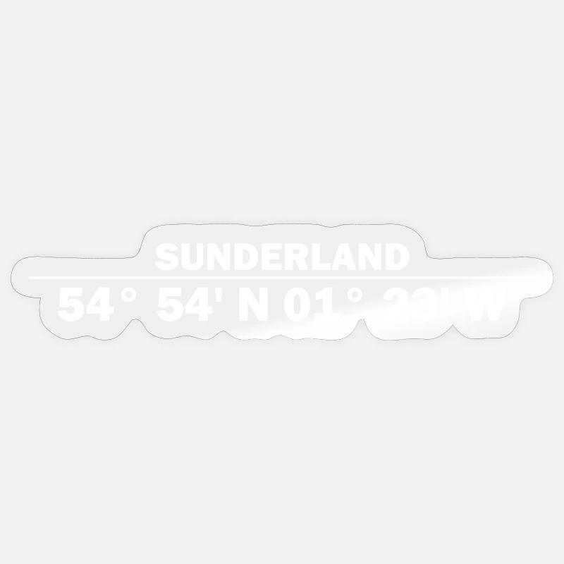Sunderland coordinates Sticker size S (10 x 10 cm)