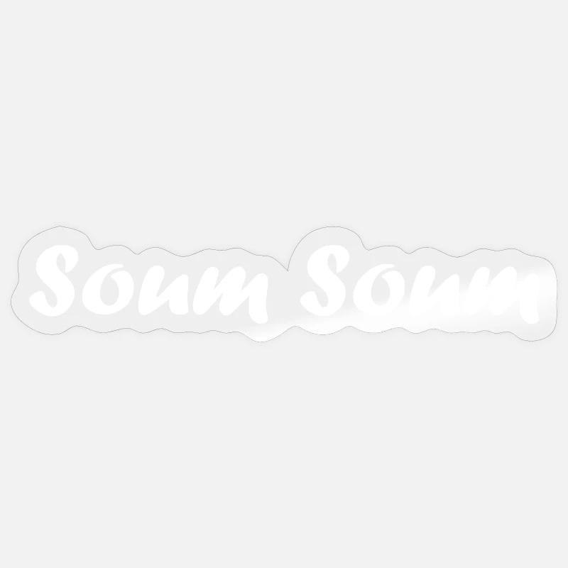 soum soum - Sticker taille S (10 x 10 cm) - brillant transparent