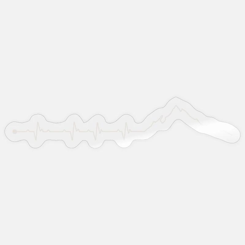 Mountain Pulse - Sticker size S (10 x 10 cm) - transparent glossy