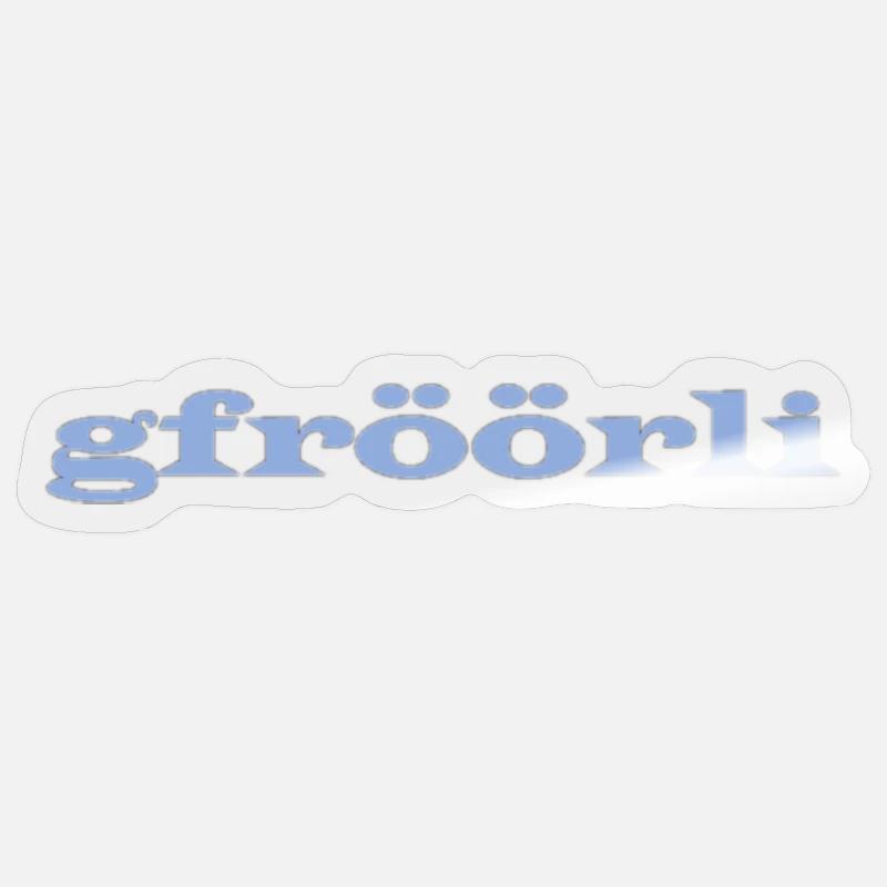 gfröörli - Sticker Größe S (10 x 10 cm) - Transparent glänzend