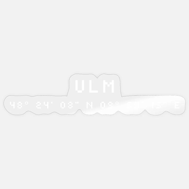 Ulm coordinates Sticker size S (10 x 10 cm)