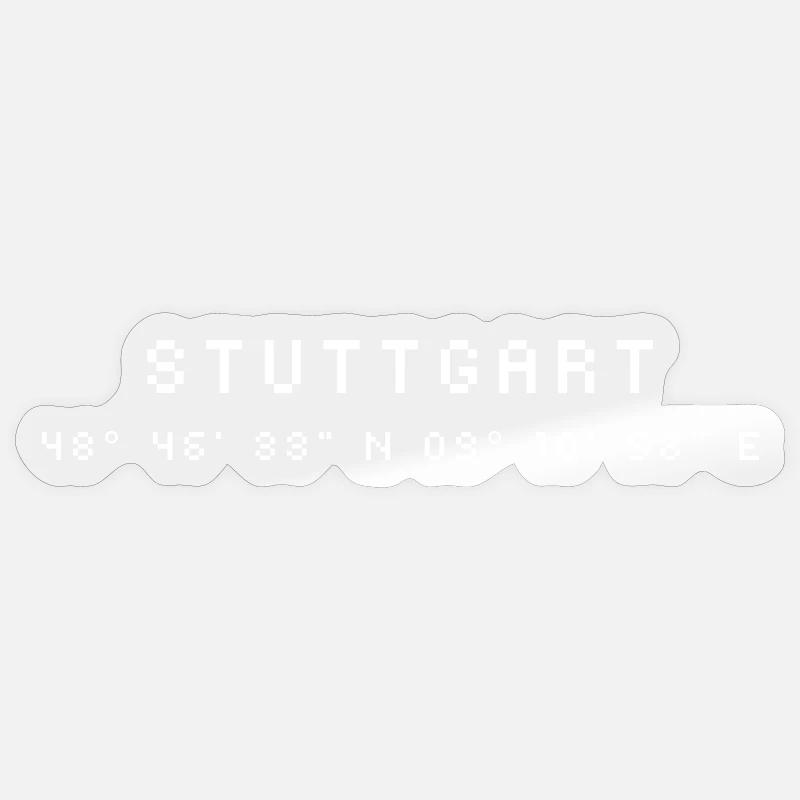 Stuttgart coordinates Sticker size S (10 x 10 cm)