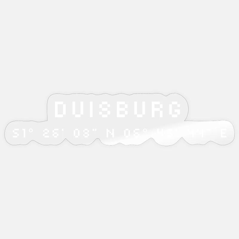 Duisburg coordinates Sticker size S (10 x 10 cm)